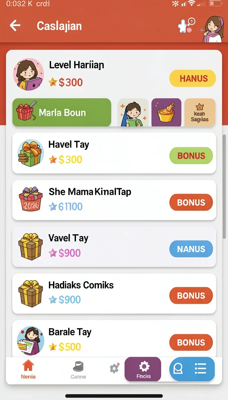 Cuplikan layar menu unduhan xo368 untuk perangkat Android